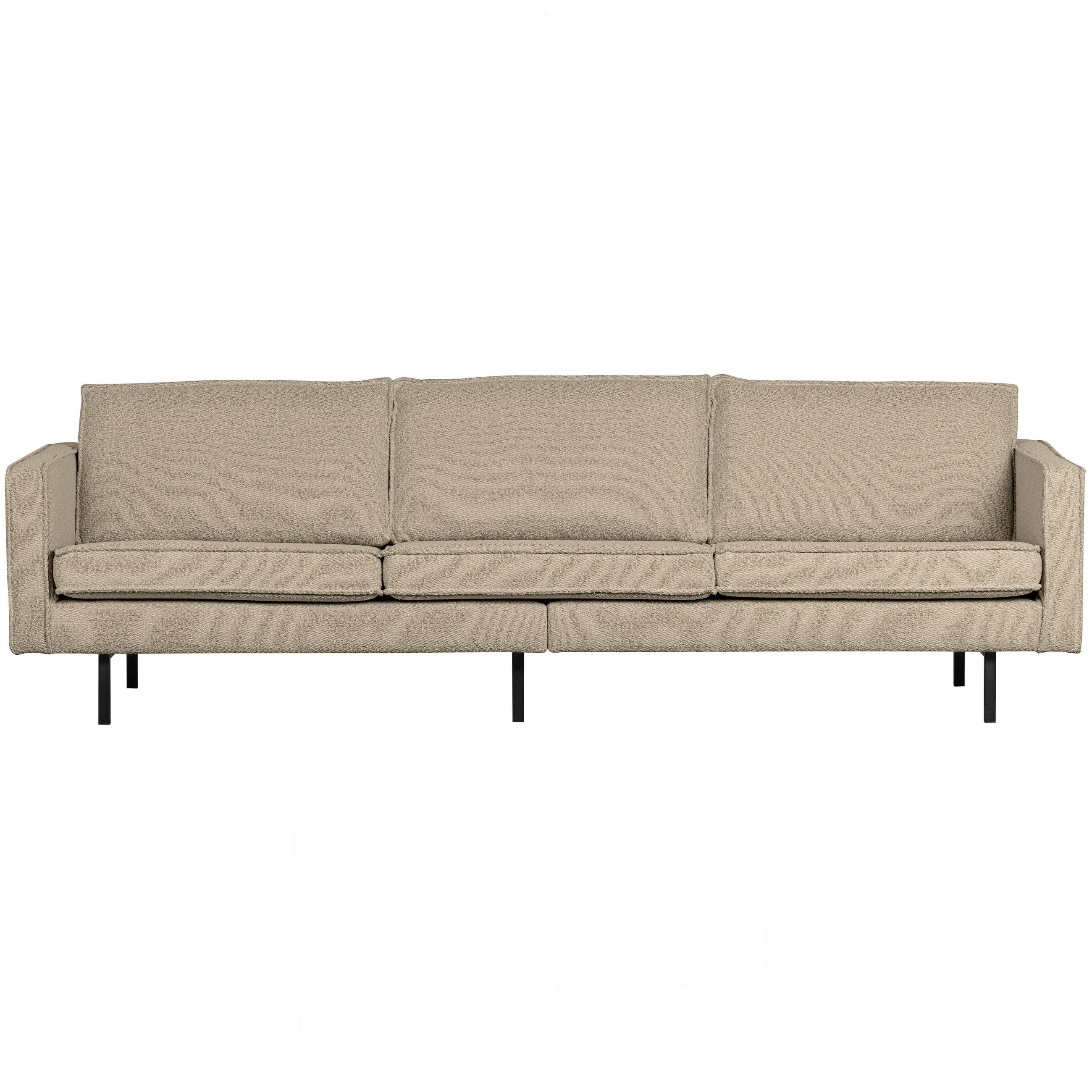 3-SITZER-SOFA Rodeo Bouclé Beige  - Beige, Design, Textil/Metall (277/85/86cm) - Livetastic