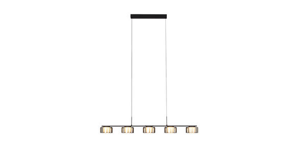 LED-HÄNGELEUCHTE Tulsa 119/15/150 cm   - Grau Hochglanz, Design, Glas/Kunststoff (119/15/150cm) - Dieter Knoll