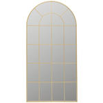 WANDSPIEGEL 100/200/2,5 cm    in Freiform  - Goldfarben, LIFESTYLE, Glas/Holzwerkstoff (100/200/2,5cm) - Landscape