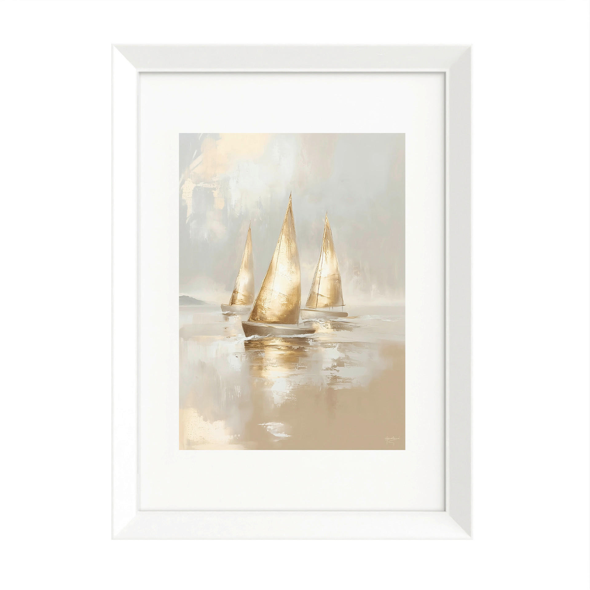 DRUCKGRAFIK Landschaft & Natur, Strand & Meer  - Beige/Weiß, Basics, Holz/Papier (75/56/3cm)