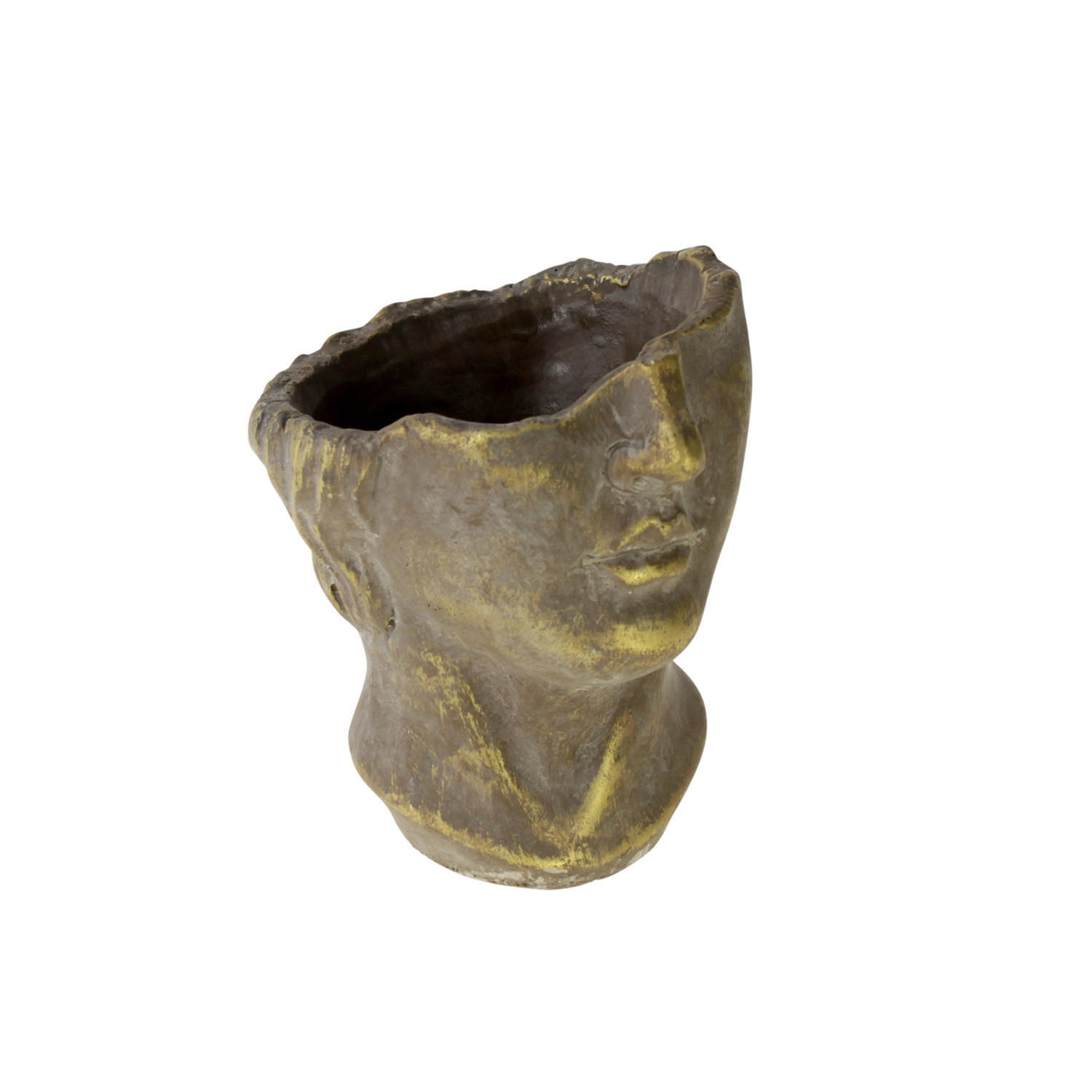PFLANZTOPF   - Goldfarben/Braun, Basics, Keramik (15/18/15cm)