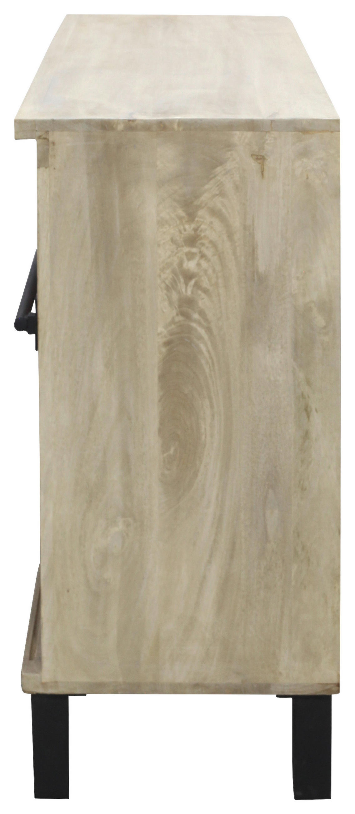 BUFFET 145/180/42 cm  in  - Graubraun/Schwarz, LIFESTYLE, Glas/Holz (145/180/42cm) - Landscape