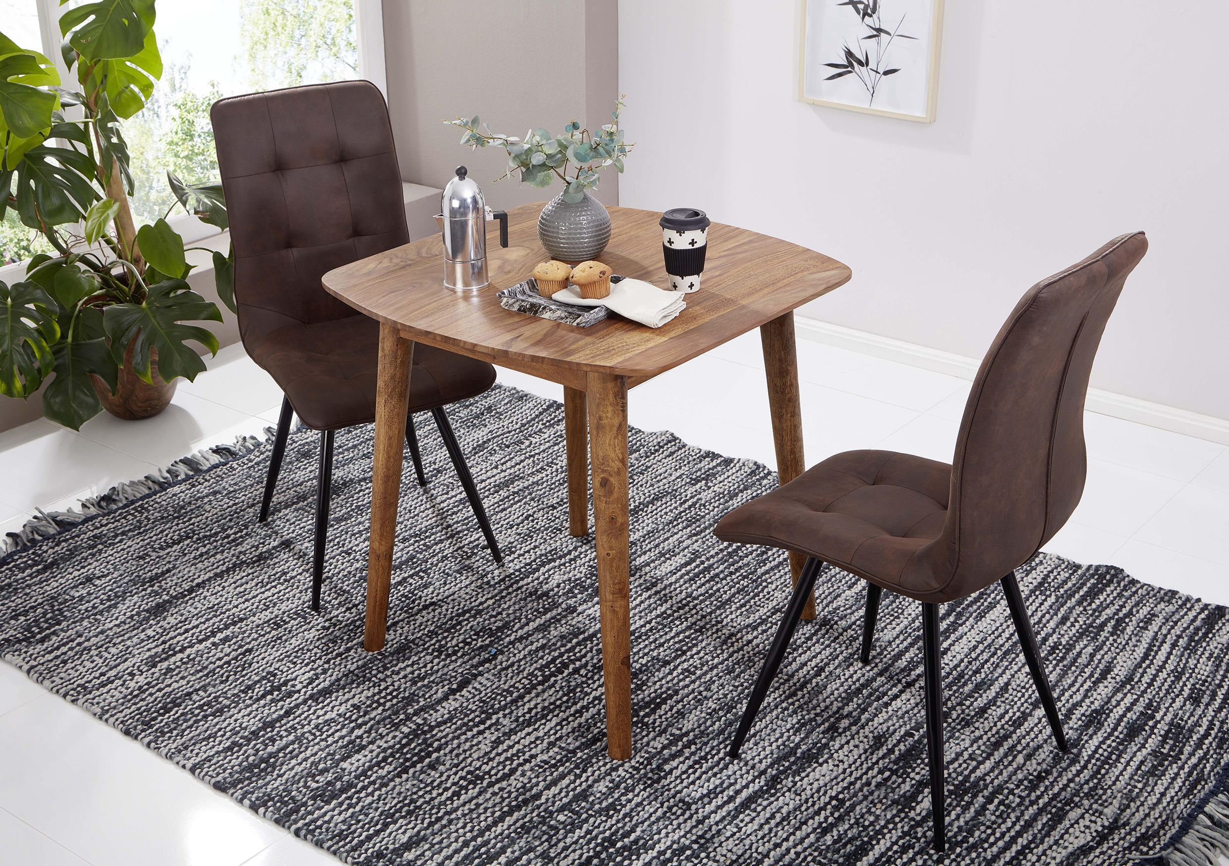 ESSTISCH in Holz  - Sheeshamfarben, MODERN, Holz (80/80/78cm) - MID.YOU
