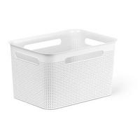 DOBOZ 36/26,2/21,1 cm  - fehér, Basics, műanyag (36/26,2/21,1cm) - Rotho