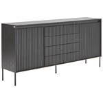 SIDEBOARD Schwarz  166/82/40 cm  - Schwarz, Trend, Holzwerkstoff/Metall (166/82/40cm) - Hom`in