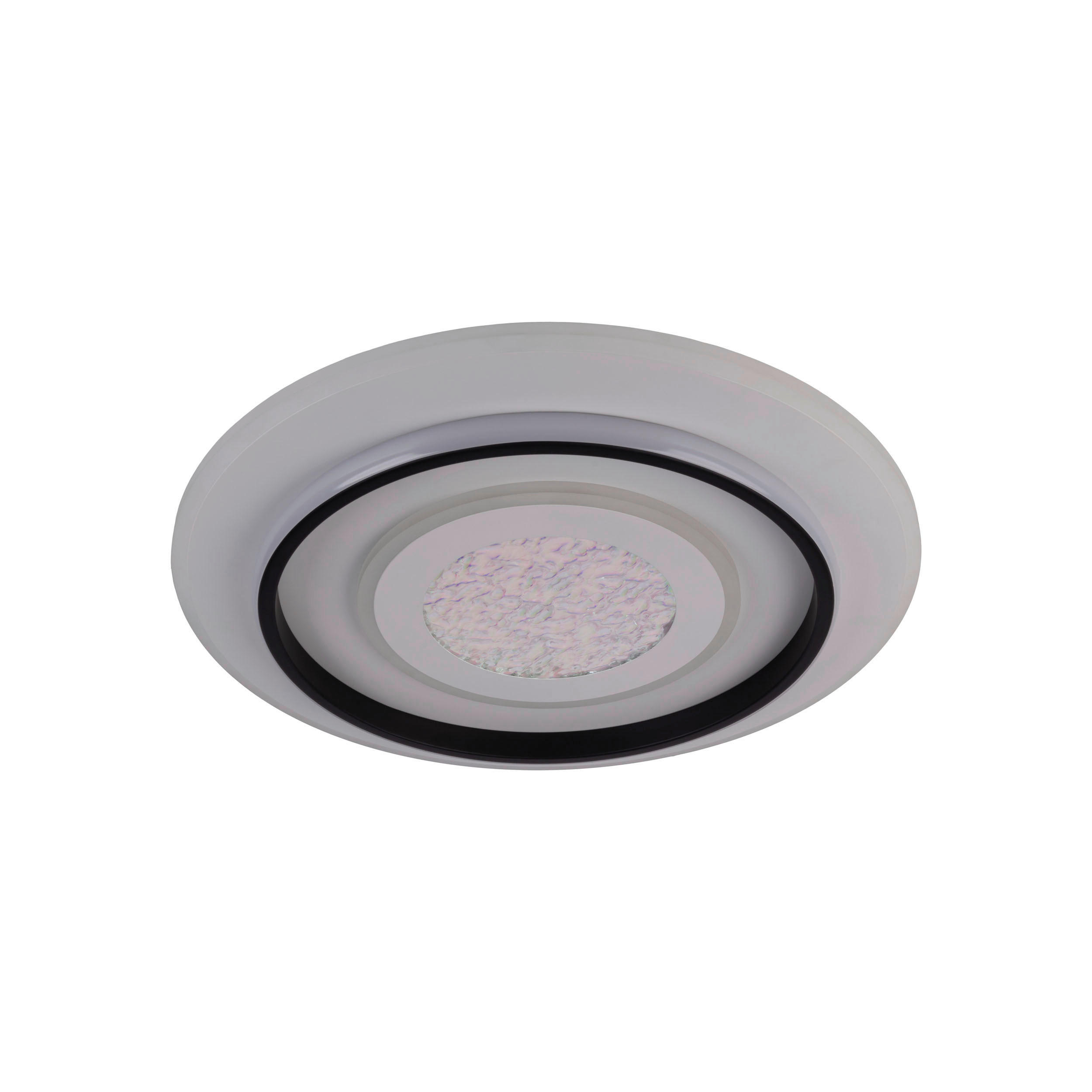 LED-DECKENLEUCHTE Deckenleuchte STELIOS 45/45/6 cm   - Schwarz/Weiß, Design, Kunststoff/Metall (45/45/6cm) - Näve