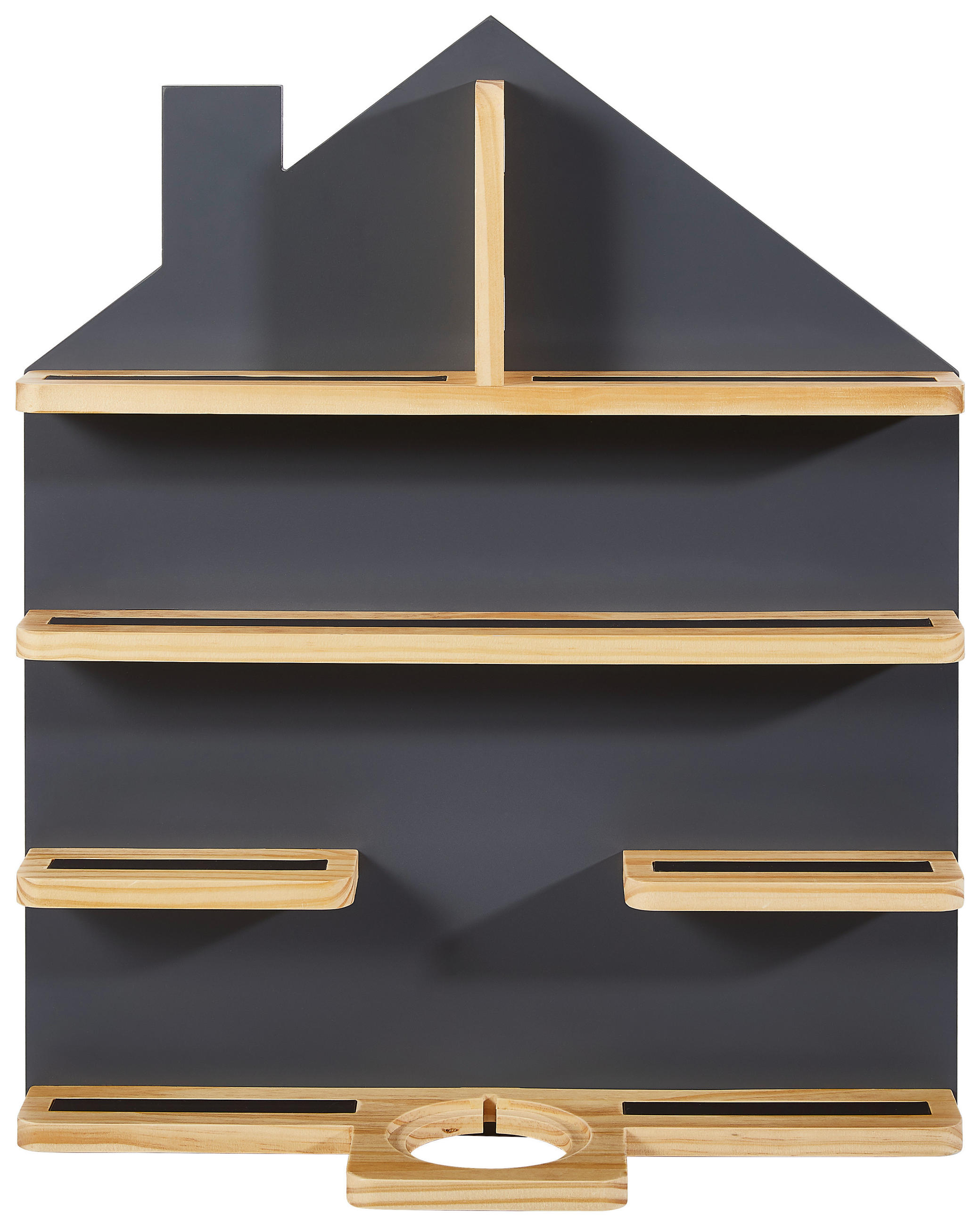 Regal für Toniebox und Figuren Kiefer massiv Grau, Naturfarben  - Naturfarben/Grau, Trend, Holz/Holzwerkstoff (50/60/15cm) - Ben'n'jen