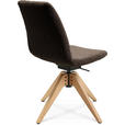 STUHL  in Flachgewebe Holz, Textil  - Eichefarben/Dunkelbraun, Design, Holz/Textil (46/82,5-85,25/55cm) - Johann Jakob