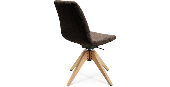 STUHL in Flachgewebe Holz, Textil - Eichefarben/Dunkelbraun, Design, Holz/Textil (46/82,5-85,25/55cm) - Johann Jakob