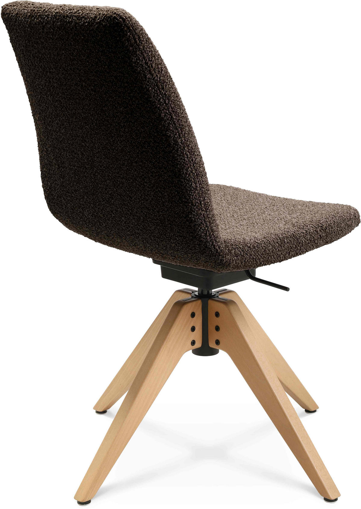 STUHL  in Flachgewebe  - Eichefarben/Dunkelbraun, Design, Holz/Textil (46/82,5-85,25/55cm) - Johann Jakob