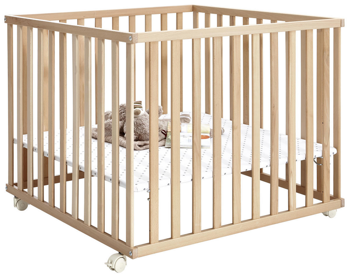 LAUFGITTER 97/97/70 cm  - Buchefarben, Basics, Holz/Kunststoff (97/97/70cm) - My Baby Lou