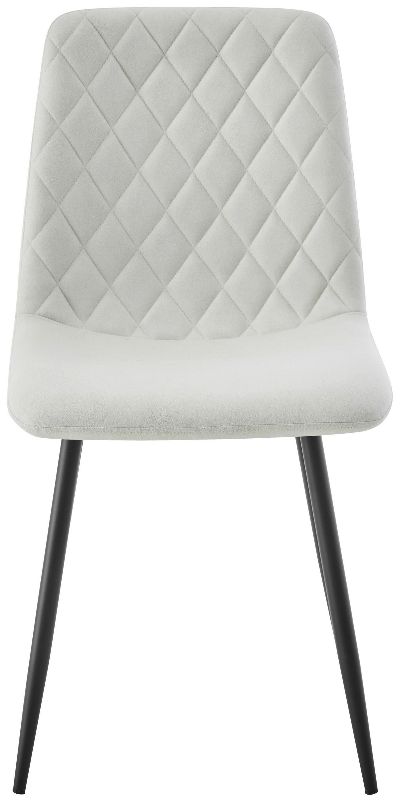 STUHL Leinenoptik Beige  - Beige/Schwarz, Design, Textil/Metall (45/87/55cm) - Ti'me