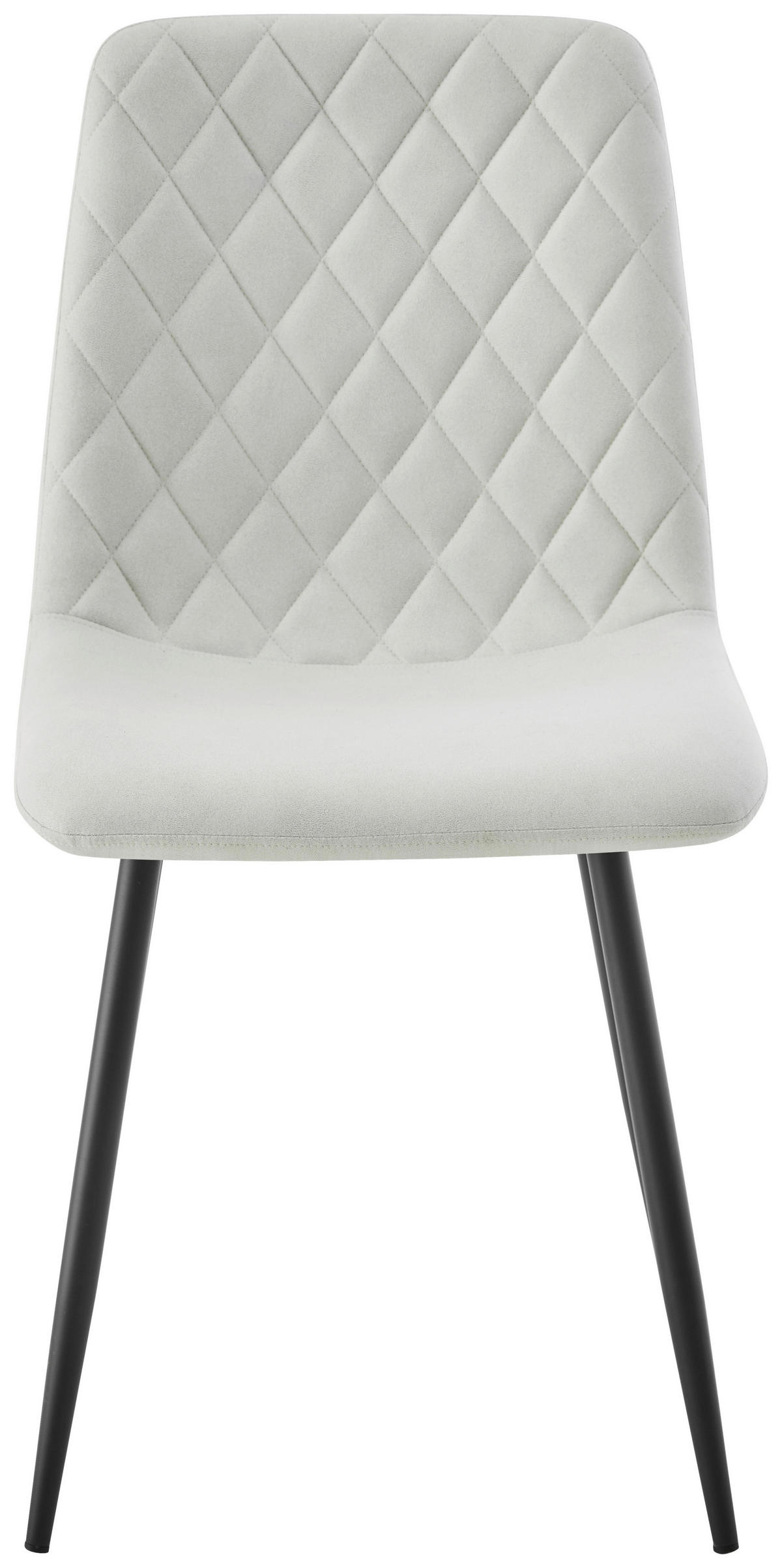 STUHL Leinenoptik Beige  - Beige/Schwarz, Design, Textil/Metall (45/87/55cm) - Ti'me