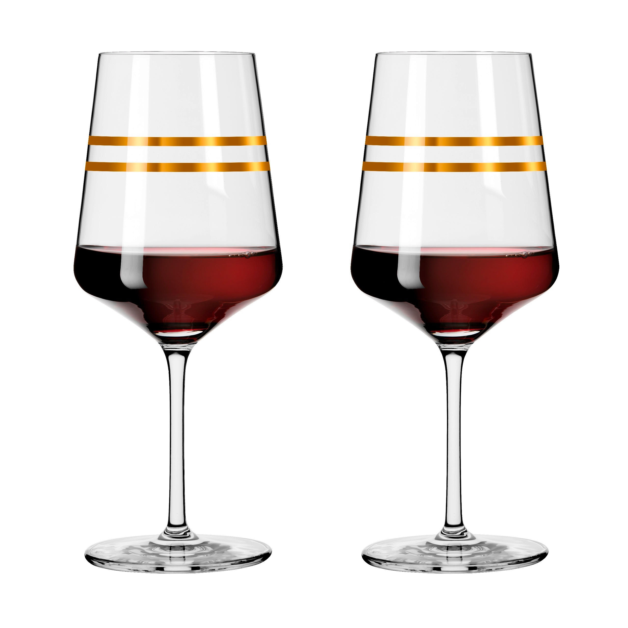 ROTWEINGLAS Celebration Deluxe 540 ml 2-teilig  - Goldfarben, Trend, Glas (0,54cm) - Ritzenhoff