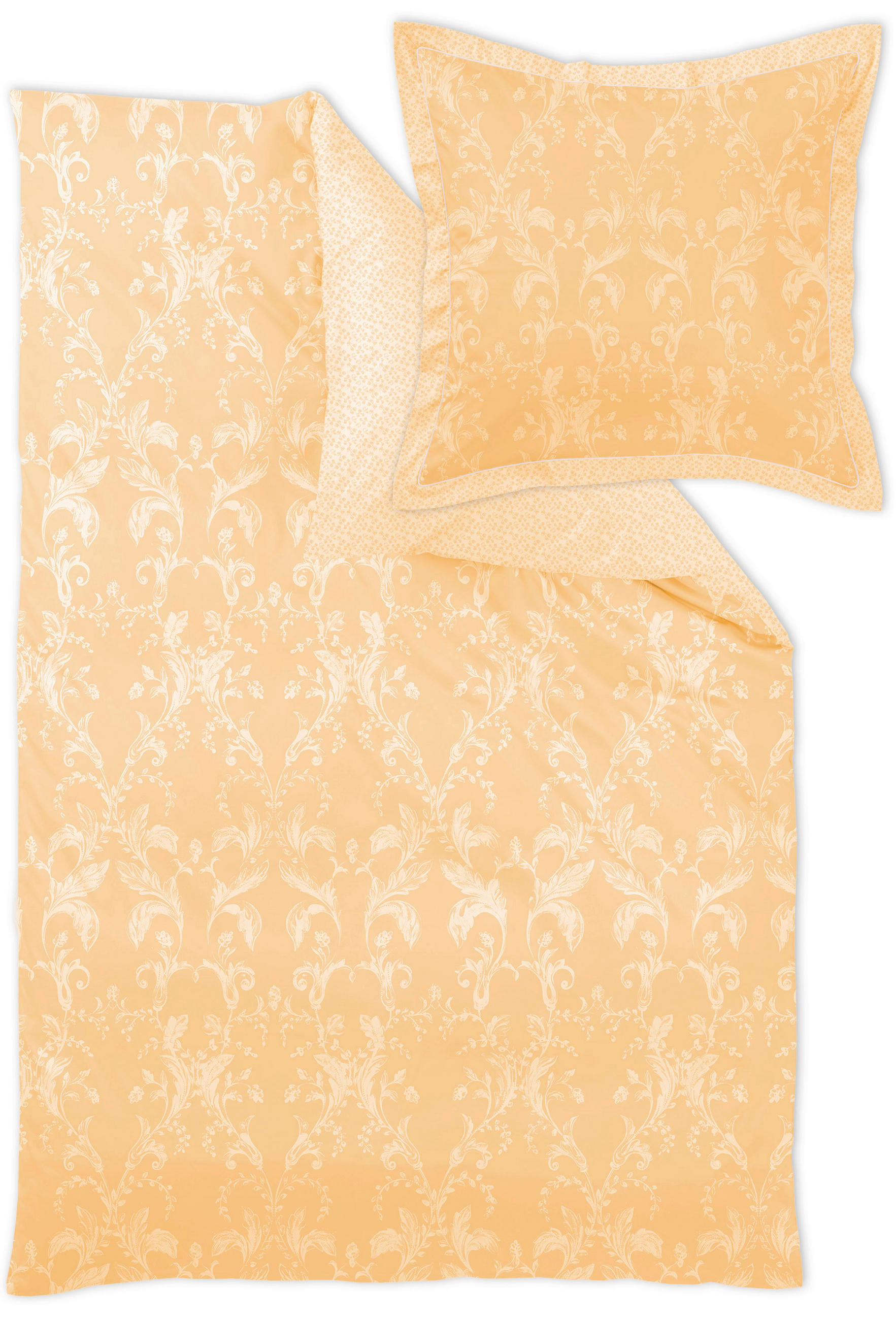 POVLEČENÍ, damašek, žlutá, 140/200 cm - žlutá, Basics, textil (140/200cm) - Curt Bauer