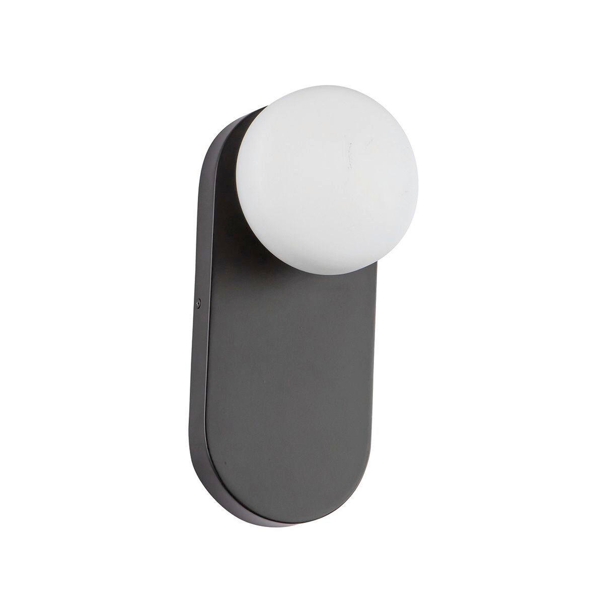 WANDLEUCHTE Alora Mood 32/14,2/12,1 cm  - Schwarz, Design, Glas/Metall (32/14,2/12,1cm) - Elstead Lighting