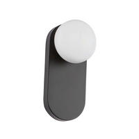 WANDLEUCHTE Alora Mood 32/14,2/12,1 cm  - Schwarz, Design, Glas/Metall (32/14,2/12,1cm) - Elstead Lighting
