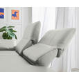 RÉCAMIERE in Echtleder Hellgrau  - Chromfarben/Hellgrau, Design, Leder/Metall (209/85-109/95-16cm) - Dieter Knoll