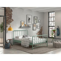 KINDER-/JUNIORBETT - Grün, ROMANTIK / LANDHAUS, Holz/Metall (140/200cm) - Vipack