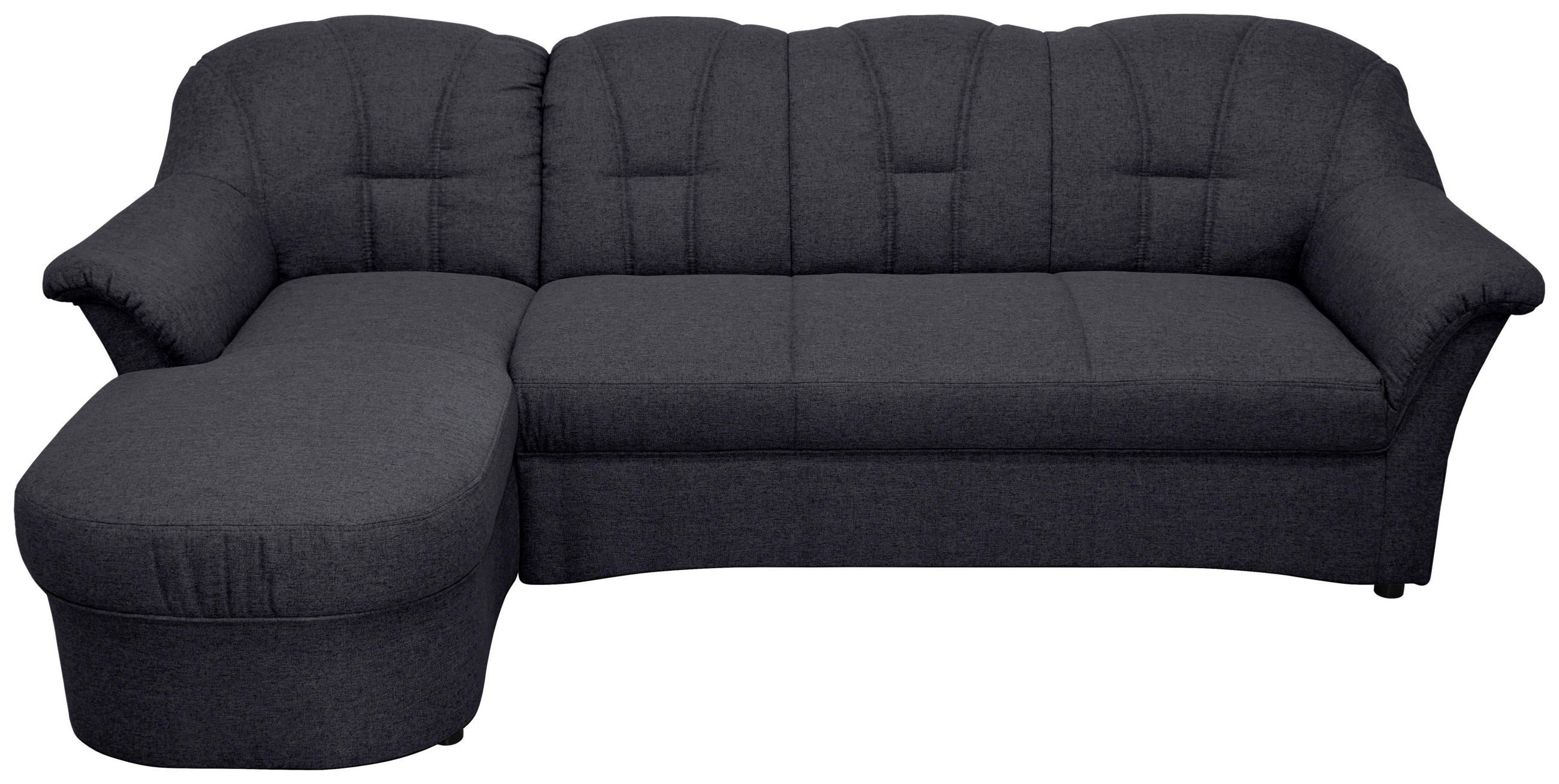ECKSOFA Dunkelblau Webstoff  - Schwarz/Dunkelblau, KONVENTIONELL, Textil (142/233cm) - MID.YOU