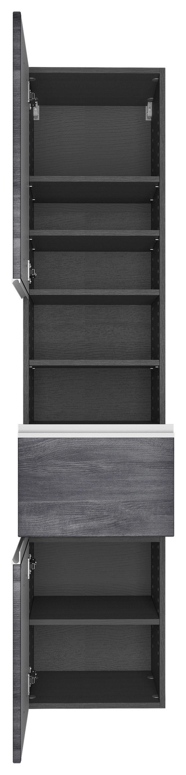 HOCHSCHRANK 40/180/35 cm  - Silberfarben/Alufarben, Basics, Holzwerkstoff/Kunststoff (40/180/35cm) - Held