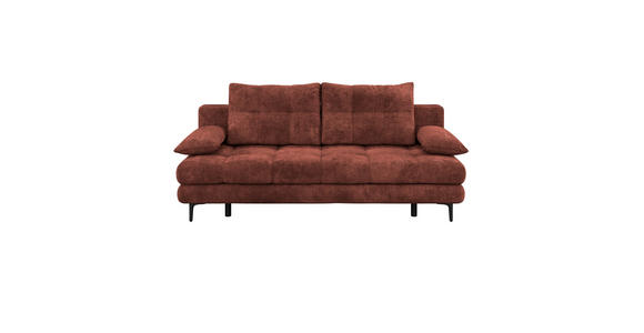 SCHLAFSOFA  mit Liegefunktion, Schlafen auf Sitzhöhe, Rücken echt Chenille Bordeaux  - Bordeaux/Schwarz, KONVENTIONELL, Textil/Metall (203/94/96cm) - Carryhome