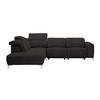 ECKSOFA Dunkelbraun Flachgewebe  - Dunkelbraun, Design, Textil/Metall (238/290cm) - Pure Home Lifestyle
