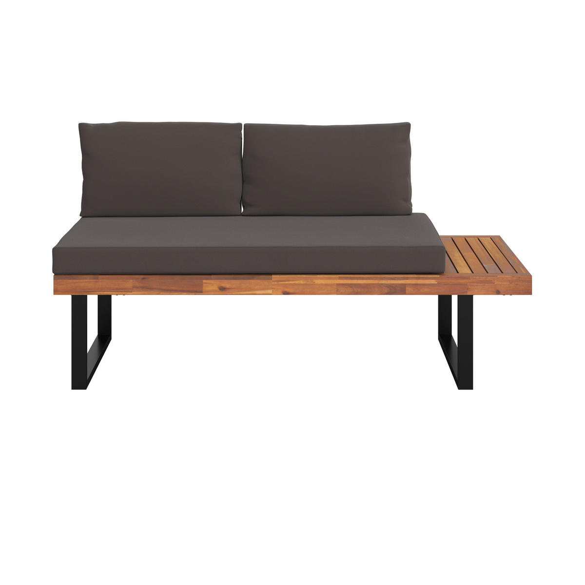 LOUNGEGARNITUR  175/253 cm   - Grau, Design, Holz/Metall (175/253cm) - Ambia Garden