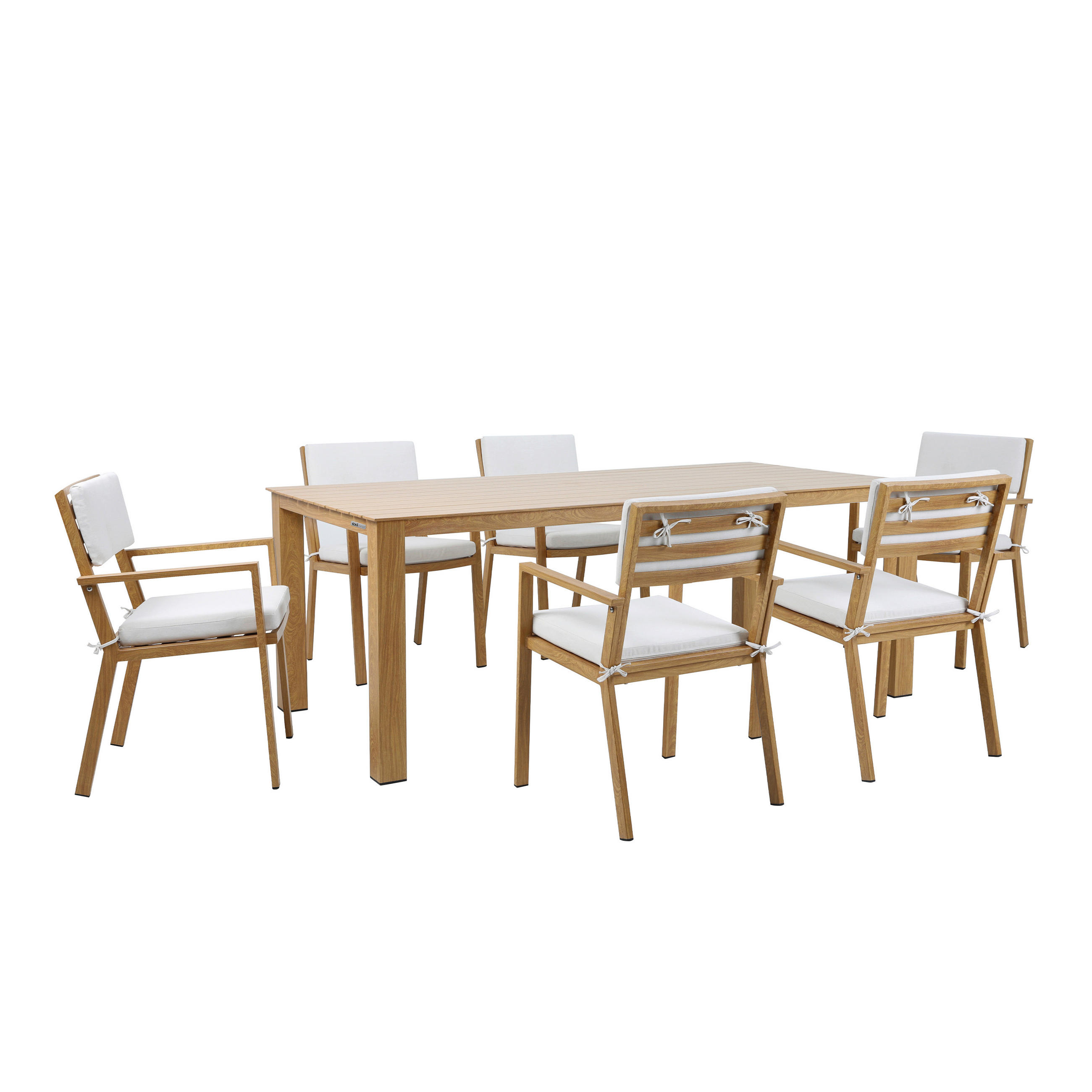 ZAHRADNÍ SADA 7dílné, kov - barvy dubu/hnědá, Moderní, kov (220/99,5/75cm) - Ambia Garden