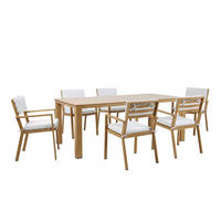 SÚPRAVA ZÁHRADNÉHO NÁBYTKU 7-dielne, kov - hnedá/farba duba, Modern, kov (220/99,5/75cm) - Ambia Garden