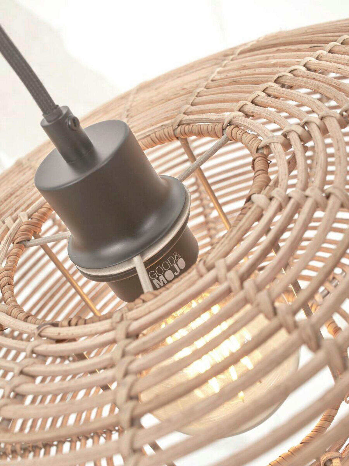 STOJACÍ LAMPA, 40/63/150 cm - bílá/přírodní barvy, Trend (40/63/150cm) - Good & Mojo