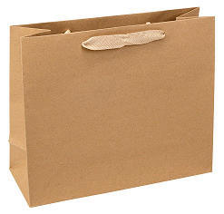 GESCHENKTASCHE  - Braun, KONVENTIONELL, Papier (32/26/13cm)