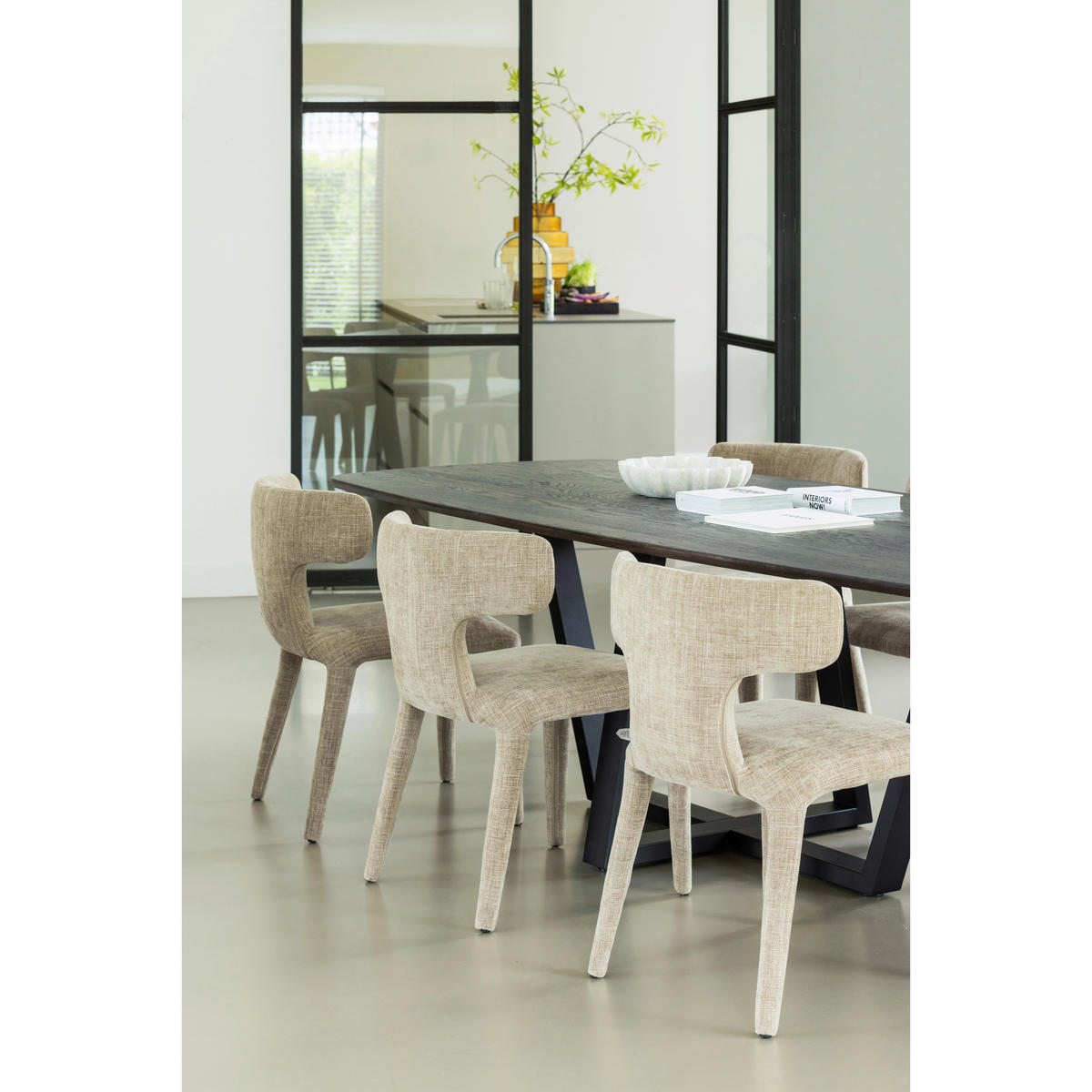 STUHL-SET 2 Stück  in Webstoff  - Sandfarben, MODERN, Textil (52/78/53cm) - Livetastic