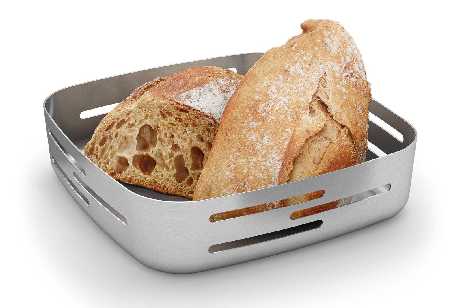 BROTKORB - Edelstahlfarben, KONVENTIONELL, Metall (22,3/5,7/22,3cm) - Zack