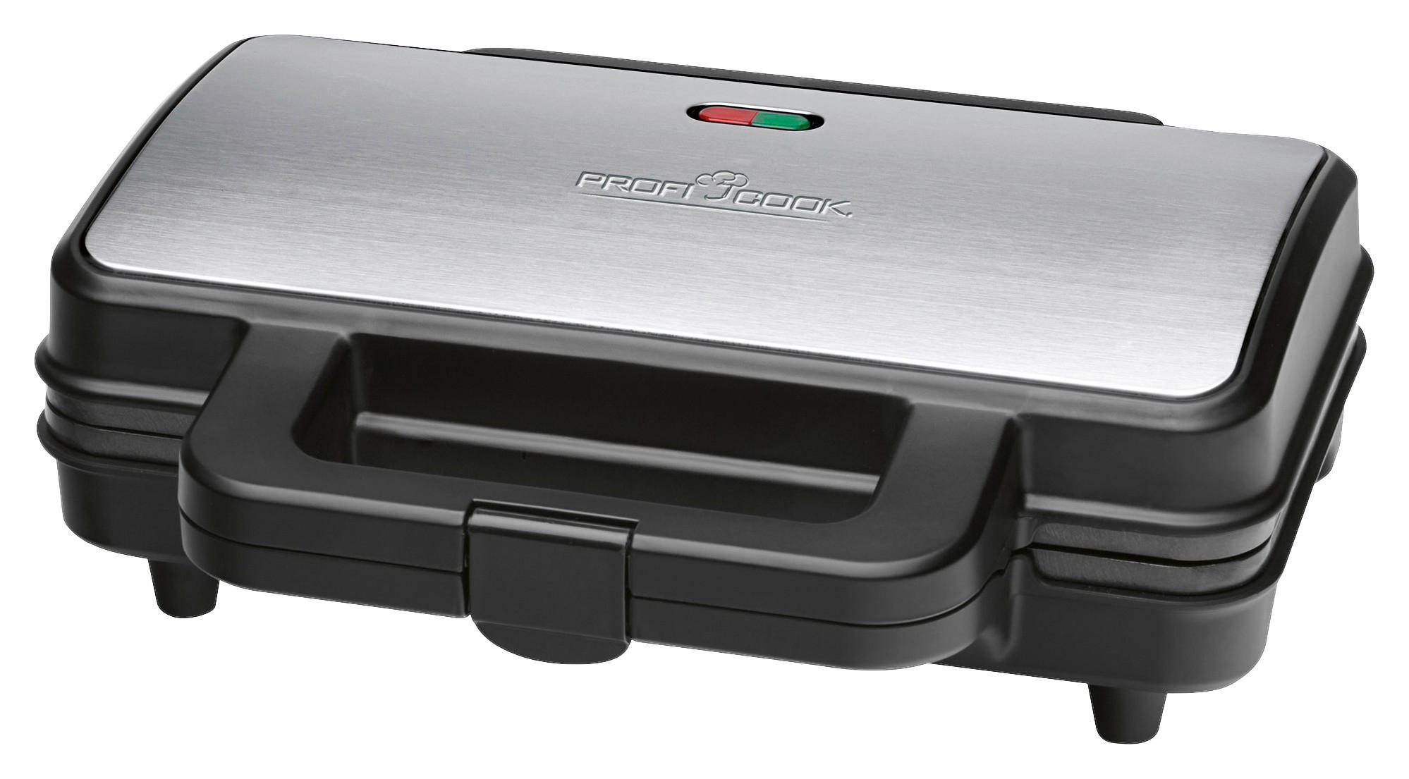 XXXLutz Sandwichtoaster Schwarz, Edelstahl 29.2x9.9x25 cm
