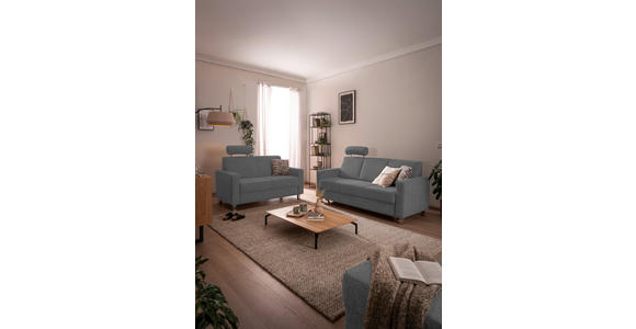 2-SITZER-SOFA - Chromfarben/Grau, Design, Textil/Metall (158/83/85cm) - Xora