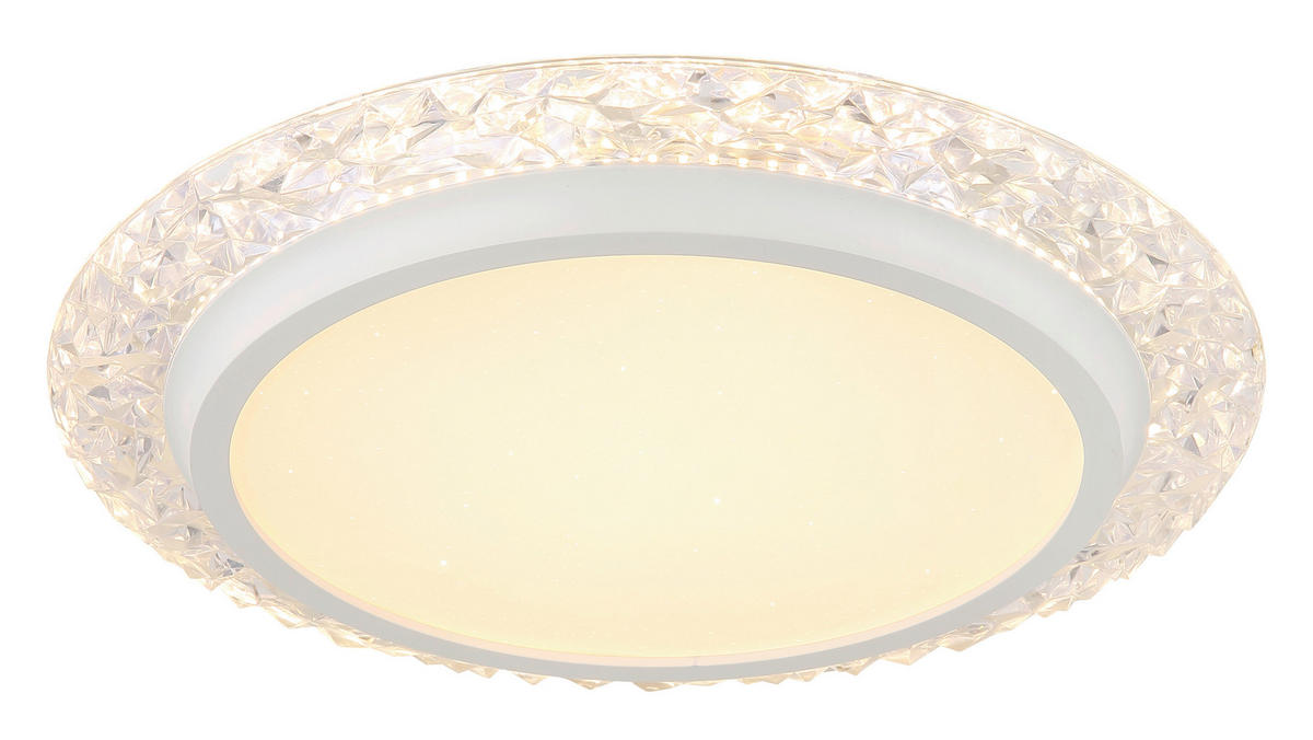 LED-DECKENLEUCHTE  40/6 cm    - Weiss/Transparent, Konventionell, Kunststoff/Metall (40/6cm) - Globo