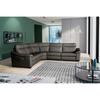 ECKSOFA Echtleder Anthrazit  - Anthrazit/Schwarz, Design, Leder/Holz (299/299cm) - Livetastic