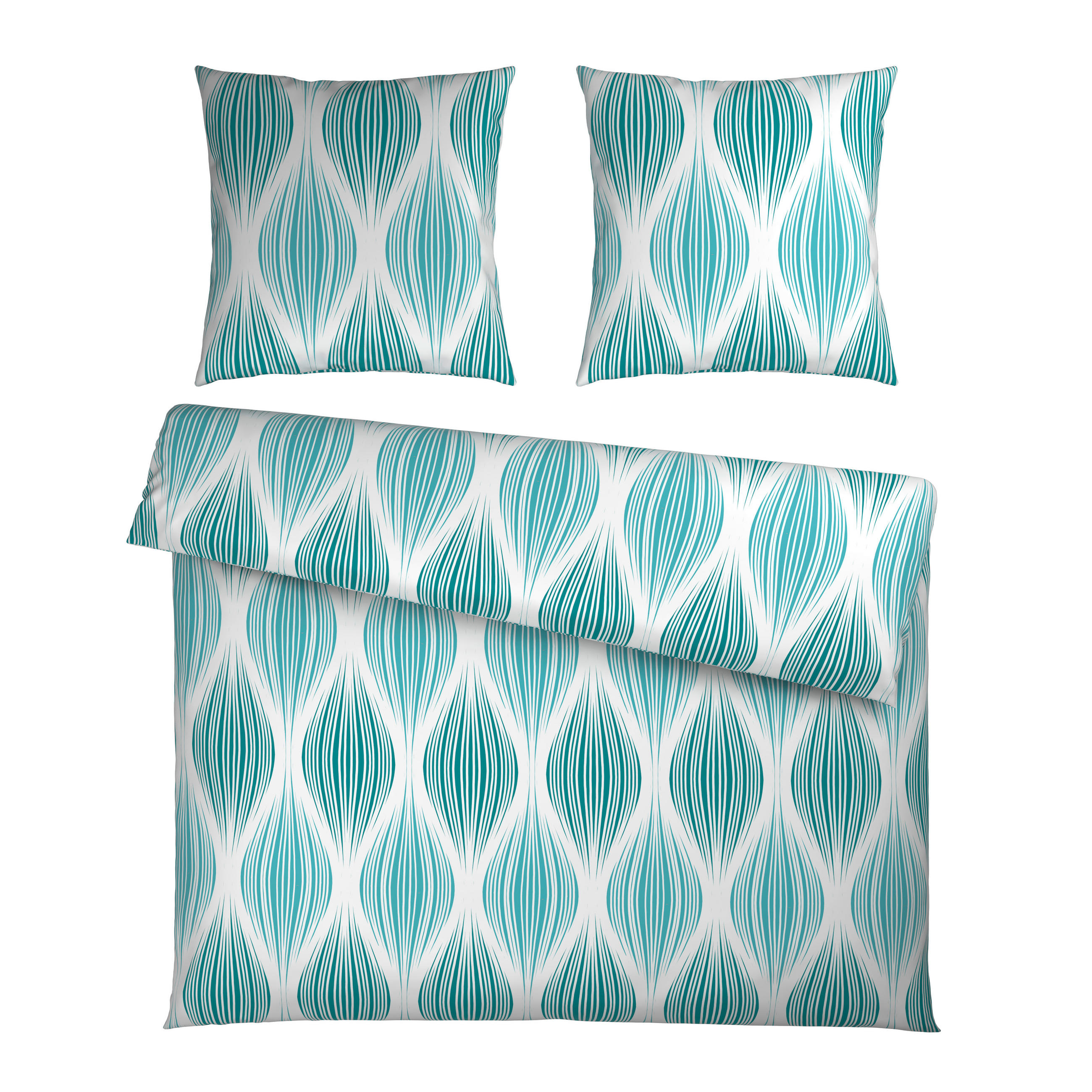 BETTWÄSCHE Satin 200/200 cm  - Blau, Textil (200/200cm) - Novel