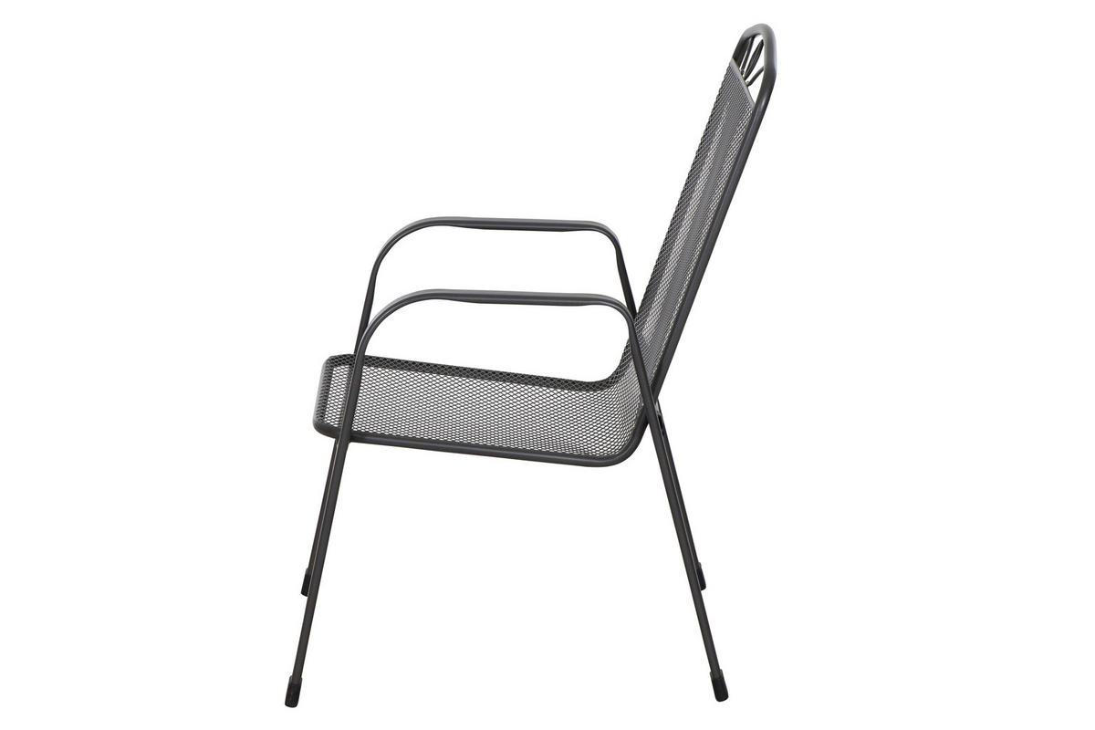GARTENSESSEL-SET Metall Anthrazit  - Anthrazit, Basics, Metall (57/94/75cm) - Siena Garden