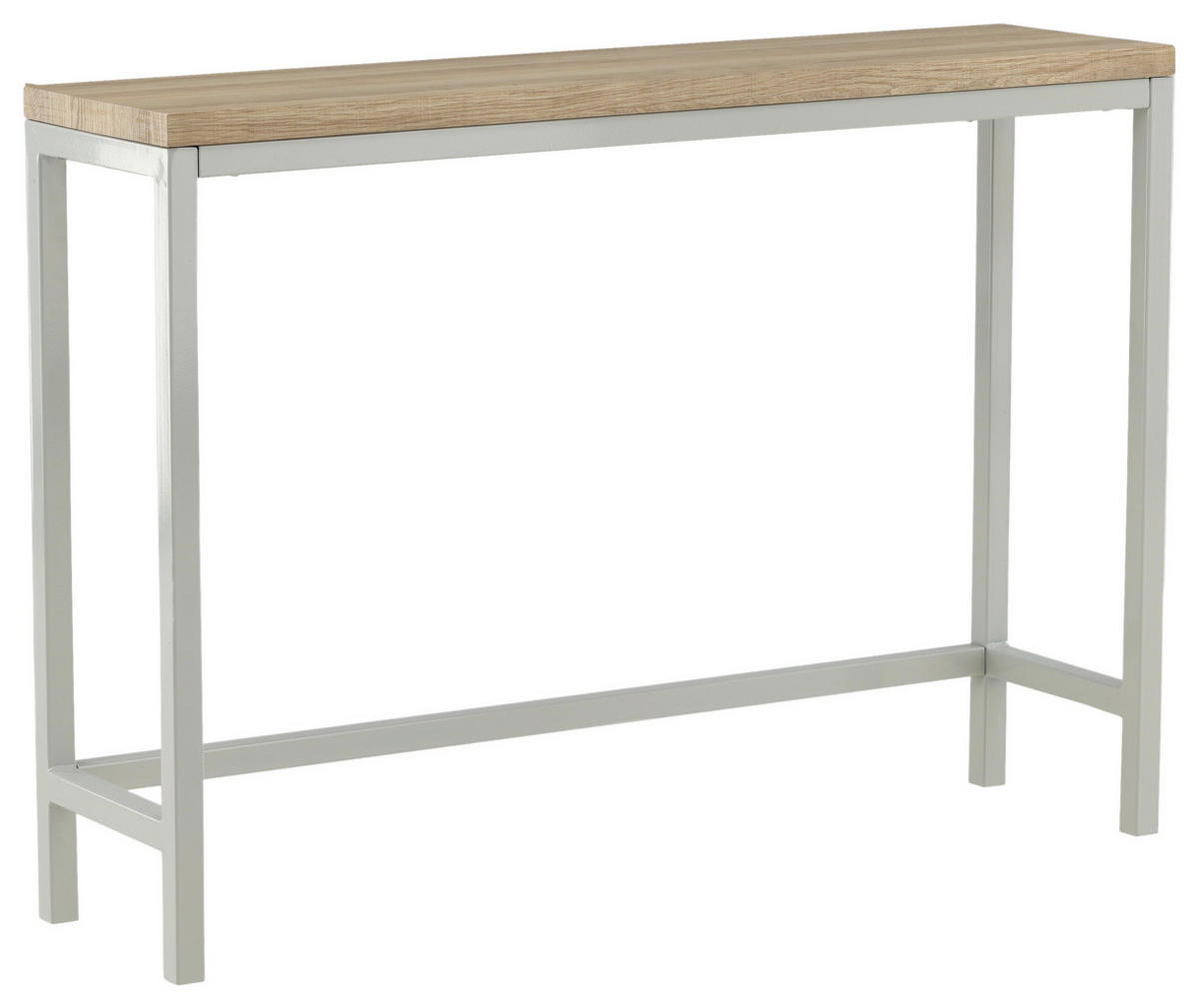 BEISTELLTISCH in Metall, Holzwerkstoff 110/30/80 cm  - Naturfarben/Grau, Design, Holzwerkstoff/Metall (110/30/80cm) - Livetastic