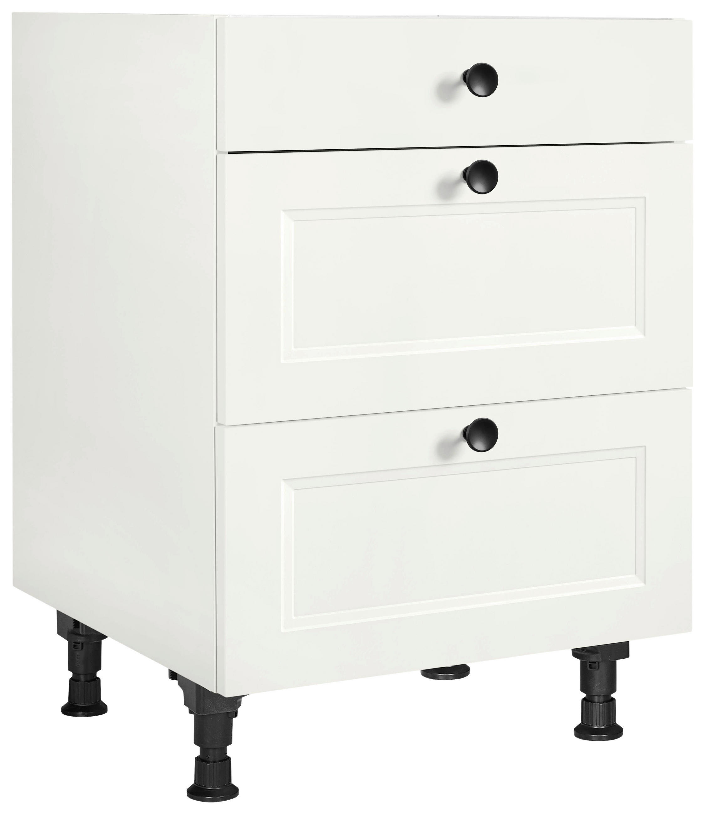 KOCHFELDUMBAUSCHRANK 60/87/56 cm  in Weiß  - Schwarz/Weiß, MODERN, Holzwerkstoff/Metall (60/87/56cm) - Nobilia