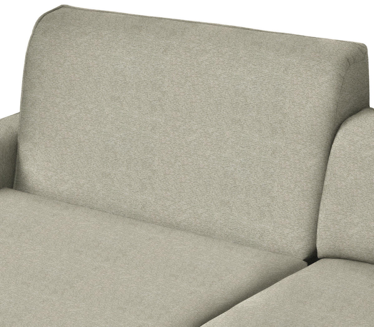 ECKSOFA in Flachgewebe Beige  190/285 cm  - Beige/Schwarz, Design, Textil/Metall (190/285cm) - Johann Jakob