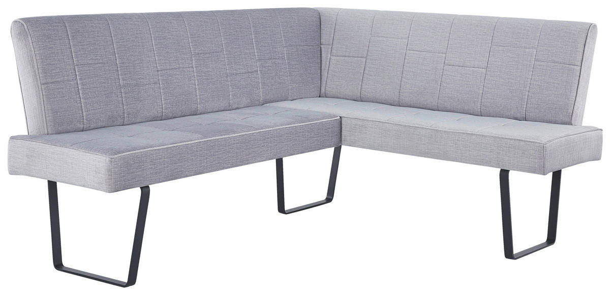 ECKBANK 190/150 cm  in Hellbraun  - Hellbraun/Schwarz, KONVENTIONELL, Textil/Metall (190/150cm) - MID.YOU