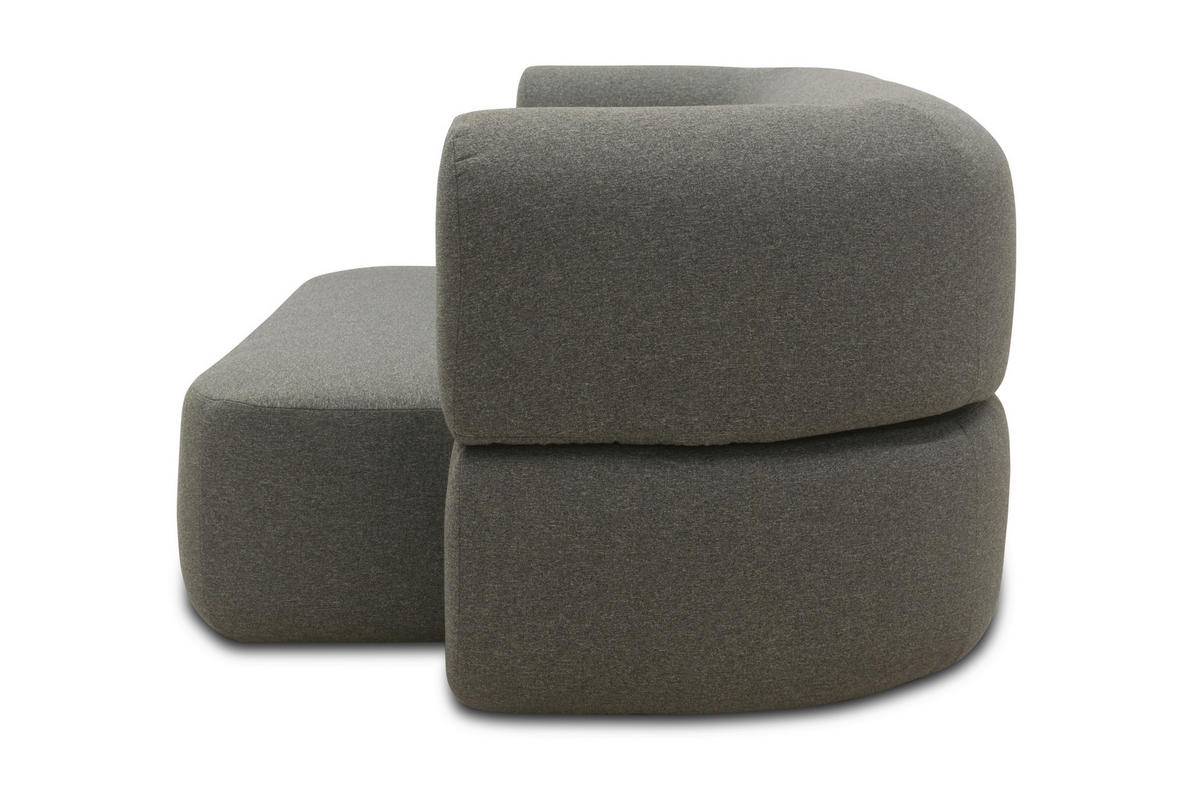 SCHLAFSOFA in Webstoff Dunkelgrau  - Dunkelgrau/Schwarz, Design, Kunststoff/Textil (208/78/115cm) - MID.YOU