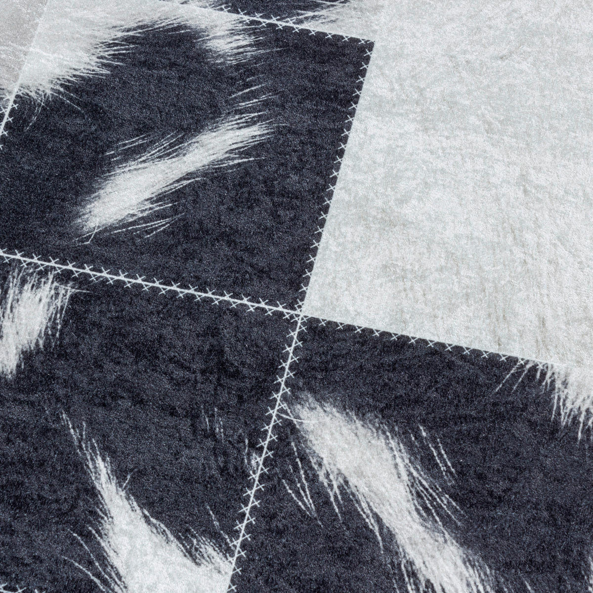 FLACHWEBETEPPICH 120/170 cm Fiesta Creme, Schwarz  - Creme/Schwarz, Design, Leder/Textil (120/170cm) - Novel