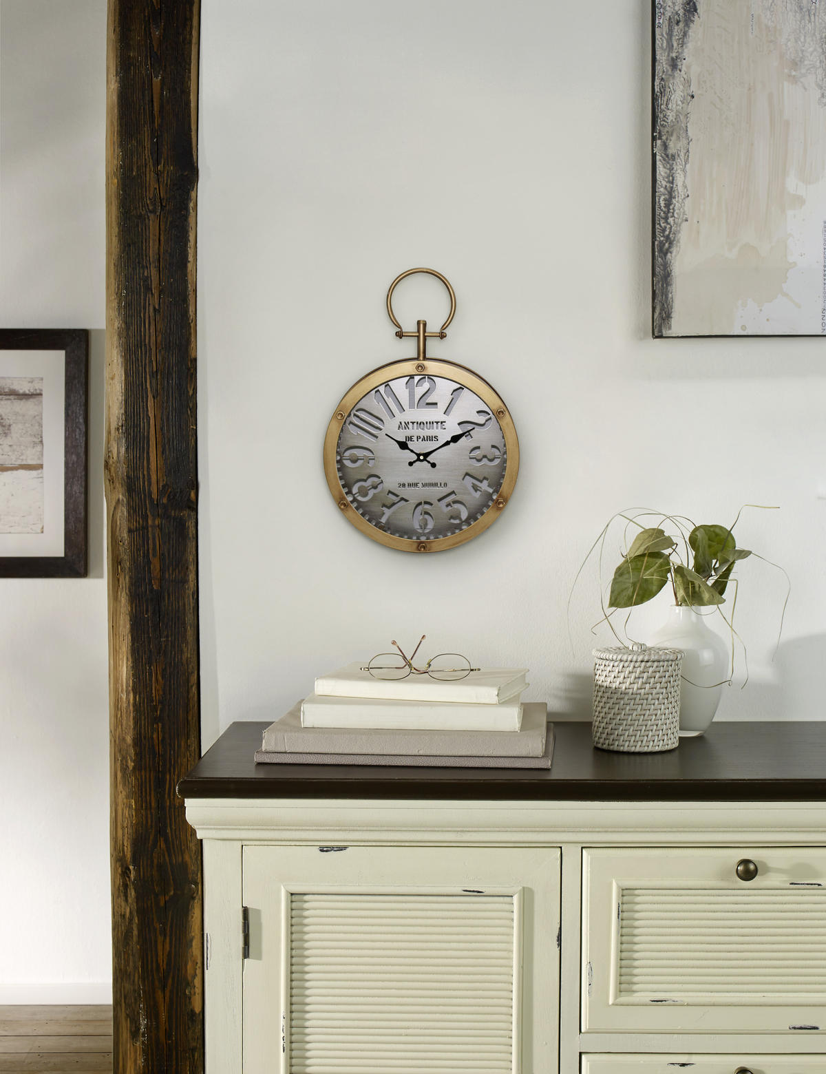WANDUHR  Silberfarben, Goldfarben 30 cm  - Silberfarben/Goldfarben, LIFESTYLE, Glas/Metall (30cm) - Landscape