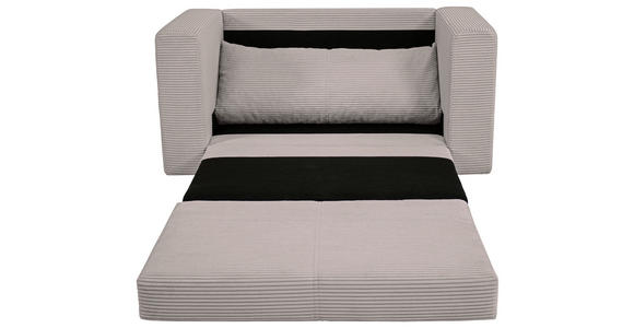 JUGEND- UND KINDERSOFA  in Cord Taupe  - Taupe/Schwarz, KONVENTIONELL, Textil (136/78/72cm) - Xora