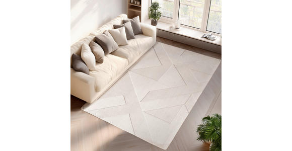 FLACHWEBETEPPICH 240/340 cm Pompei Creme  - Creme, KONVENTIONELL, Textil (240/340cm) - Novel