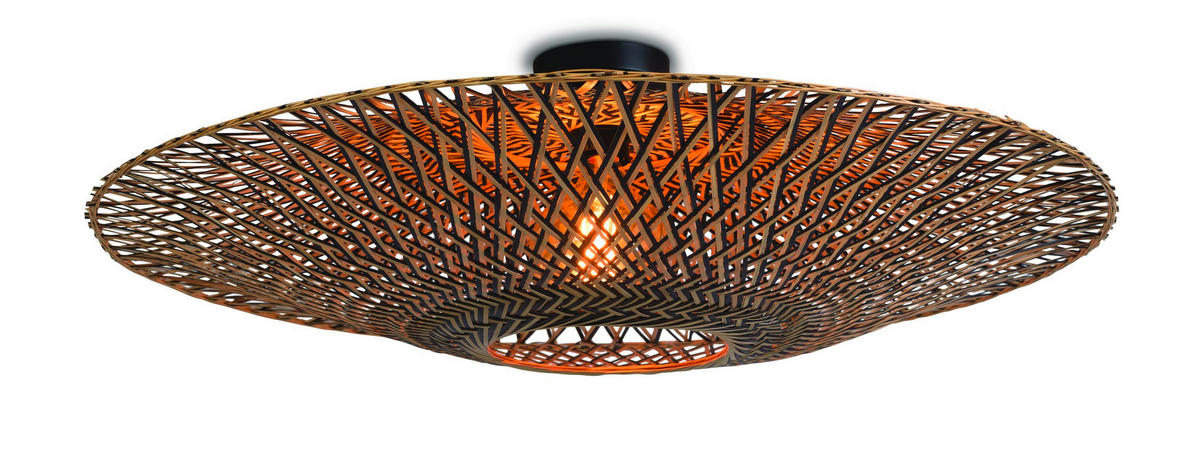 TAKLAMPA GOOD&MOJO  87/23 cm  - svart/naturfärgad, Trend, trä (87/23cm) - Good & Mojo